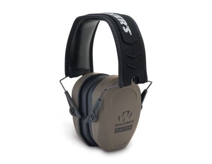 Walkers Game Ear Razor Slim 27 dB Over the Head Passive Earmuff, Flat Dark Earth - GWPRSMPASFDE