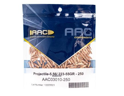 AAC 223 (.224) 55gr 250/ct Projectiles - 250