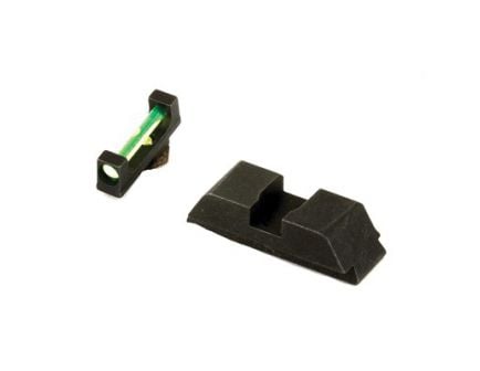AmeriGlo Green Fiber Front Black Rear Sight Set For 9/40/357 Double Stack Glock - GFT-114