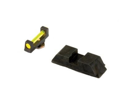 AmeriGlo Amber Fiber Front Black Rear Sight Set For 9/40/357 Double Stack Glock - GFT-115