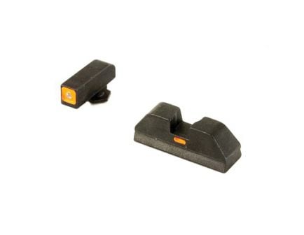 AmeriGlo CAP Sight Set For Glock 20/21/29/30/31/32/36, Green Rear With Orange Outline And Orange Horizontal Dash - GL-617