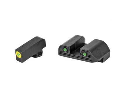 AmeriGlo Trooper Glock 42/43/43X Night Sight Set, Green Front Green Tritium Serrated Rear - GL-822