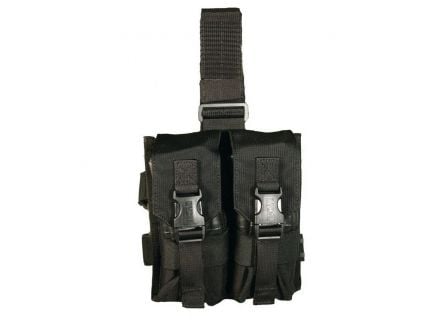 Blackhawk OMEGA ELITE Enhanced Drop Leg Magazine Pouch for (4) M16/M4 30 Round Magazines, Textured Black - 561602BK