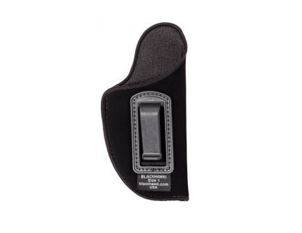 Blackhawk Size 0 Left Hand 2 to 3" Double-Action Revolver Inside the Pant Holster without Retention Strap, Smooth Black - 73IP00BK-L