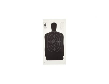 Action Target B-29 11.5"x22" Qualification Target w/ Police Silhouette, Black, 100/Box - B-29-100