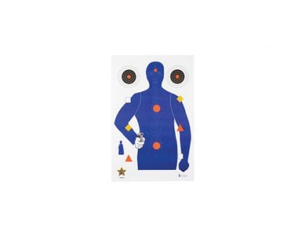 Action Target SSO-99 23"x35" Target w/ Vital Anatomy in Blue/Red/Gold/Black, 100/Box - SSO-99-100