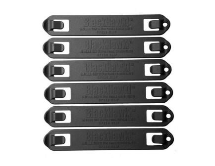 Blackhawk Speed Clip STRIKE or Pals/Molle Platform, Molle 3700 Series or USA Molle 3900 Series Pouches, 5" W, Black, 6/Pack - 38C506BK
