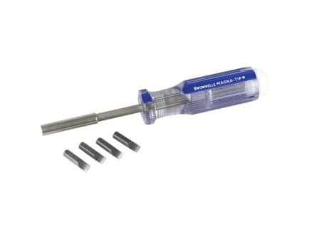 Brownells #84 x 8" Magna-Tip Hollow Screwdriver Handle w/4 Bit