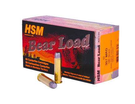 HSM 357 Magnum 180gr RNFP-GC Bear Load Ammunition 50rds - HSM-357-18-N