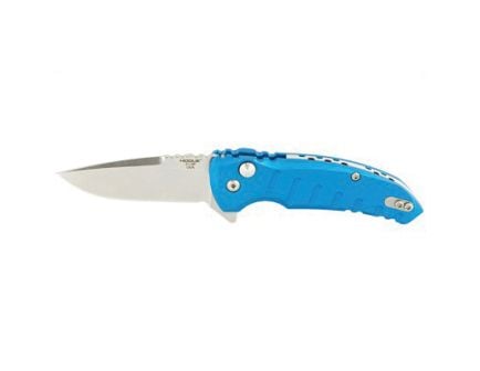 Hogue X-1 Microflip 2.75" Drop Point Folding Knife, Blue - 24178-EXLRSR