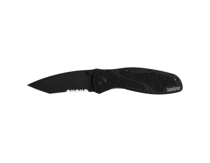 Kershaw Blur 3.375" Serrated Modified Drop Point Assisted Folding Knife, Black - 1670GBBLKST