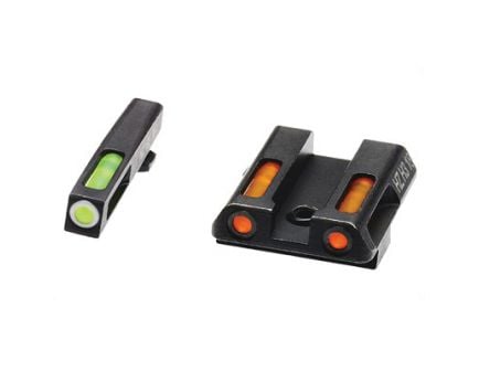 Hi-Viz LiteWave H3 Glock 42/43 Tritium Litepipe Night Sight Set, Green/Orange - GLN421