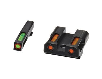 Hi-Viz LiteWave H3 Glock 9/40/357 Tritium Litepipe Night Sight Set, Green/Orange - GLN625