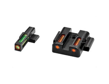 Hi-Viz LiteWave H3 Smith & Wesson M&P Shield Tritium Litepipe Night Sight Set, Green/Orange - MPSN421