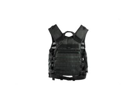 NCSTAR Modular Vest w/ Pistol Belt & Two Accessory Pouches Size Medium- 2XL Fully Adjustable, Black Nylon - CPV2915B