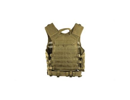 NCSTAR Modular Vest w/ Pistol Belt & Two Accessory Pouches Size Medium- 2XL Fully Adjustable, Tan Nylon - CPV2915T
