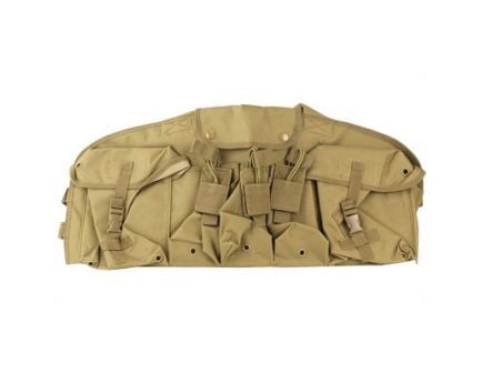 NCSTAR AK Chest Rig w/ 6 Mag Pouches, One Belly Pouch & Two Gear Pouches, Tan - CVAKCR2921T