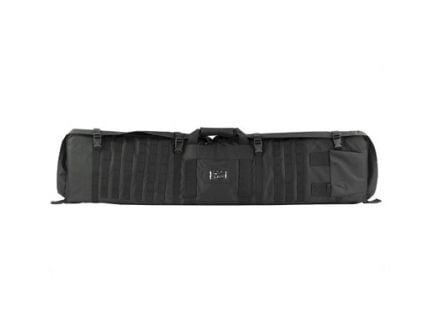 NCSTAR 48" Rifle Case w/ 66" Shooter's Mat, Exterior PALS Webbing & Backpack Shoulder Straps, Black Nylon - CVSM2913B