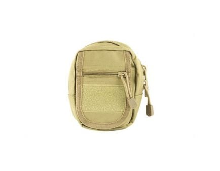 NCSTAR Small Utility Pouch w/ MOLLE Straps & Zippered Compartment, Tan Nylon - CVSUP2934T