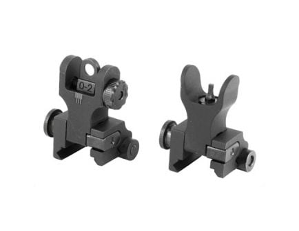 Samson Manufacturing Iron Sights Fits Picatinny, Black - QF-A2-A2 PKG