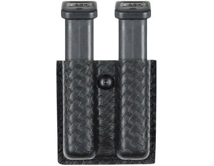 Safariland 79 Slimline Open Top Double Magazine Pouch for Beretta 8045F Cougar, Glock 17/22/34/35 Pistols, Plain Black - 79-83-2