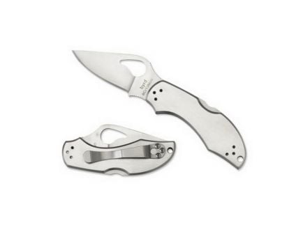 Spyderco byrd Robin 2 Drop Point Folding Knife, 2.375", Gray - BY10P2