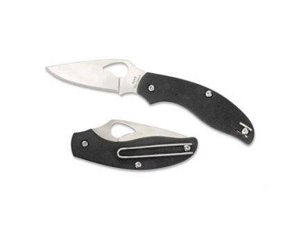 Spyderco Byrd Tern Slipit 2.75" Plain Leaf Shape Folding Knife, Black - BY23GP