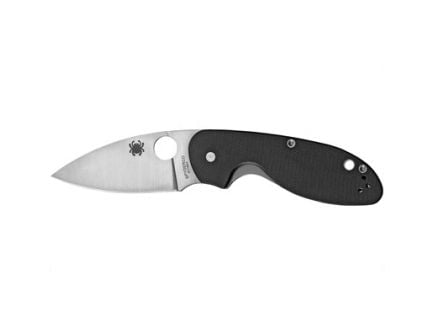 Spyderco Efficient 3" Plain Drop Point Folding Knife, Black - C216GPBBK