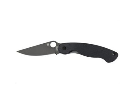 Spyderco Military Plain Edge Folding Knife, Black - C36GPBK