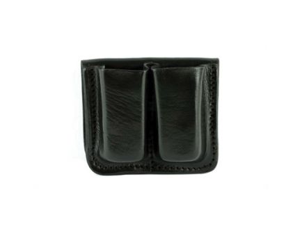 Tagua MC6 Double Mag Carrier, Fits Glock 9,40 Magazines,Black Leather, Ambi - MC6-022