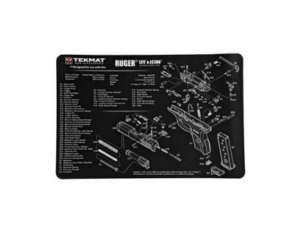 TekMat Ruger LC9 17"x11" Pistol Mat With Small Microfiber TekTowel, Black - R17-RUGERLC9