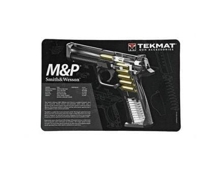 TekMat Smith & Wesson M&P 3D Cut Away 17"x11" Pistol Mat With Small Microfiber TekTowel, Black - R17-SW-MP-CA
