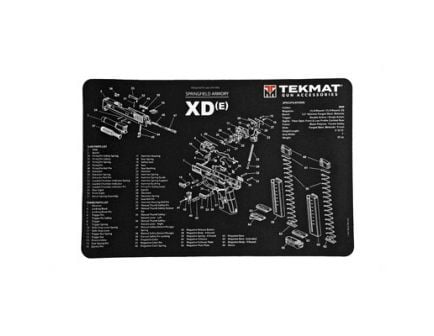 TekMat Springfield XDE 17"x11" Pistol Mat With Small Microfiber TekTowel, Black - R17-XDE