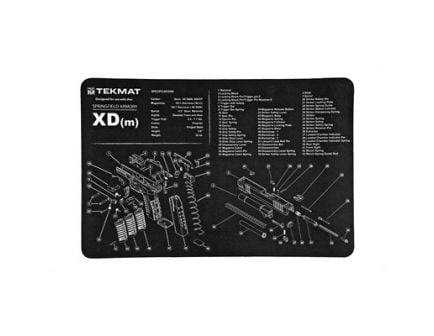 TekMat Springfield XDM 17"x11" Pistol Mat With Small Microfiber TekTowel, Black - R17-XDM