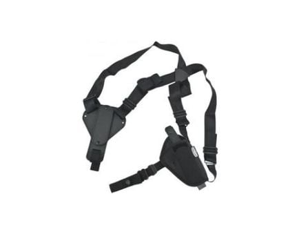 Uncle Mike's Sidekick Size 5 Ambidextrous 4-1/2 to 5" Barrel Large Autos Cross Harness Horizontal Holster, Black - 87050