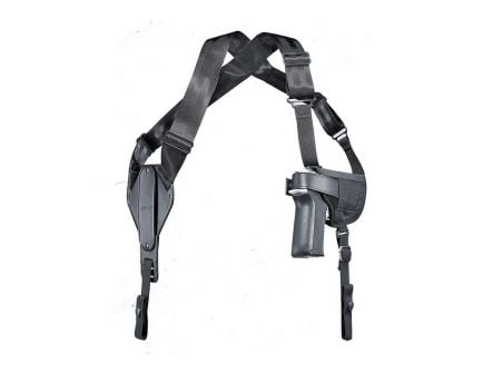 Uncle Mike's Pro-Pak Size 16 Ambidextrous 3-1/4 to 3-3/4" Barrel Medium Cross Harness Horizontal Holster, Black - 87160