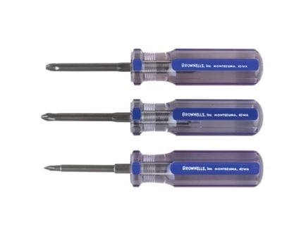 Brownells Fixed Blade Phillips Anti-Cam Screwdriver Set
