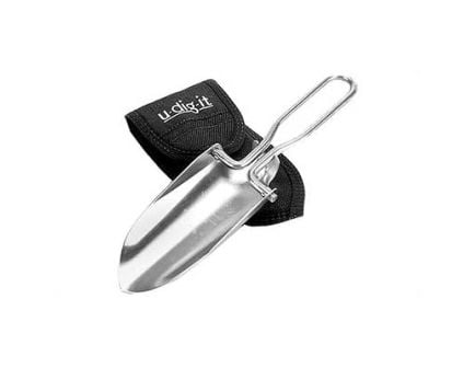 UST U-Dig-It Folding Shovel Tool With Nylon Sheath, Satin Stainless - 20-U-DIG-IT-01