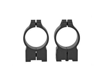 Warne Permanent Attached High 30mm Scope Rings For Grooved Tikka Receiver, Black - 15TM