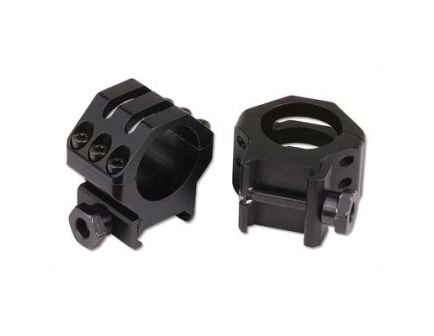 Weaver Medium Height 6 Hole 1" Tactical Rings, Matte Black - 48349