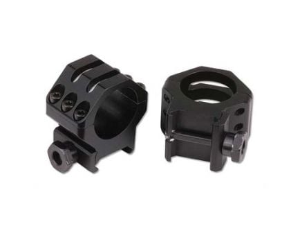 Weaver Low Height 6 Hole 30mm Tactical Rings, Matte Black - 48355