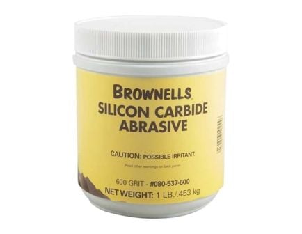 Brownells 600 Grit Silicon Carbide Abrasive, 1 lb Plastic Jar