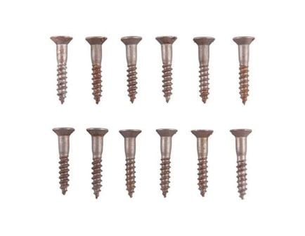 Brownells #4 x 0.63" Flat Head Wood Screw, Pack of 12