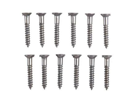 Brownells #4 x 0.75" Flat Head Wood Screw, Pack of 12