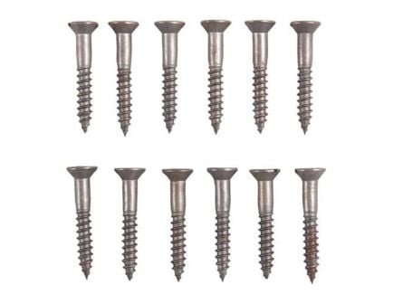 Brownells #6 x 1" Flat Head Wood Screw, Pack of 12