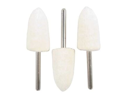 Brownells 1" x 0.50" Tapered Cone Mandrel Mounted Felt Bob, Pack of 3