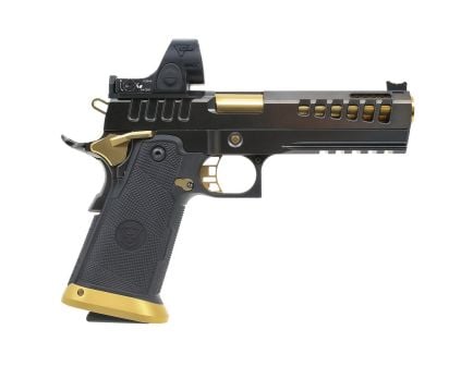 Watchtower Demolitia 9mm 5" Versatile Pistol 17/20rds, Black/Gold - Stylish and Powerful - DEMOLITIA9MM5GLD