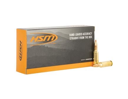 HSM Ammunition Centerfire Rifle V-Max 6mm ARC 75 gr JHP 20rds Rifle Ammo for High Velocity Jacketed Hollow Point - 6ARC1N