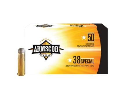 Armscor USA .38 Special 158 gr RNFPL 50rds Handgun Ammo for Consistent Shooting - FAC385N