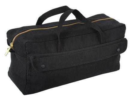 Rothco Canvas Jumbo Tool Bag With Brass Zipper - Black